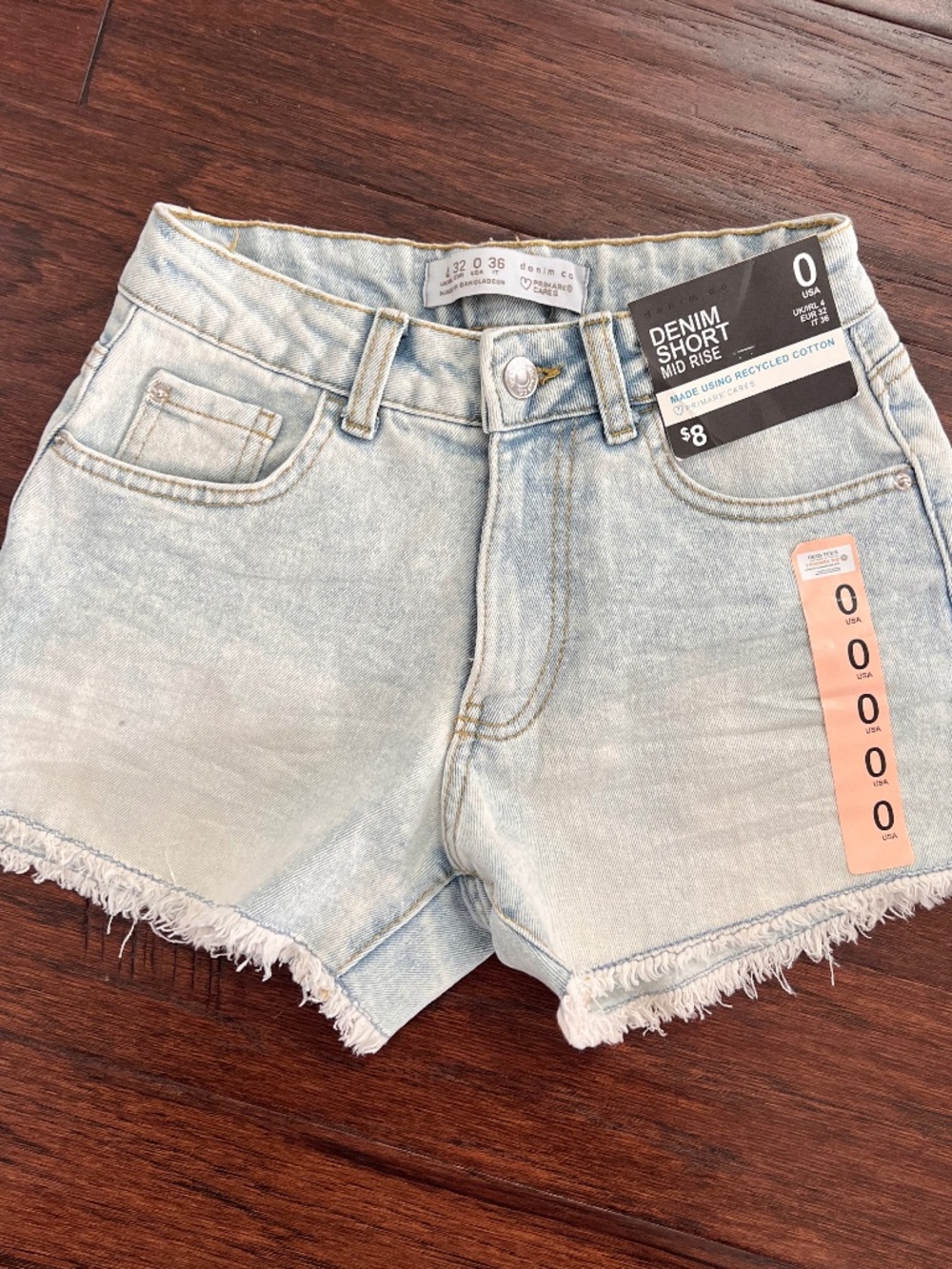 NWT Primark Denim Co. Mid-Rise Cutoff Denim Shorts